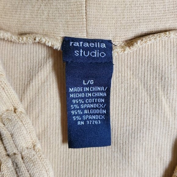 Rafaella Studio yellow long sleeve v-neck top sz L - Picture 13 of 14